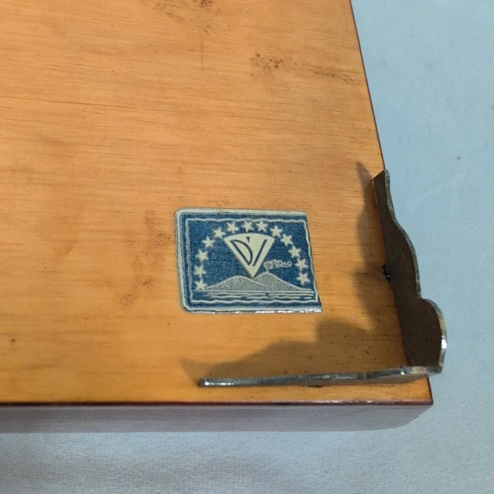Vintage Working Wooden Ballerina (nonworking) Music Box Mirror Red Fabric Lining